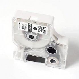 D1 Schriftband 9 mm, schwarz auf weiß