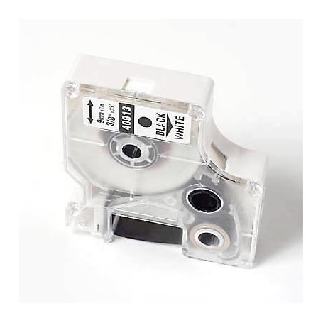 D1 Label Cassette 9 mm, black on white