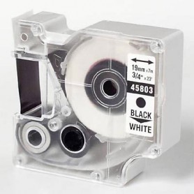 D1 Schriftband 19 mm, schwarz auf weiß