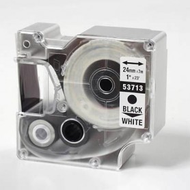 D1 Schriftband 24 mm, schwarz auf weiß