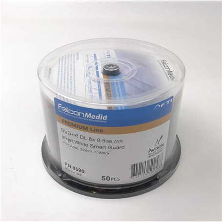 DVD+R 8.5GB INKJET WHITE WATERSHIELD FS, VPE 50 Stk.